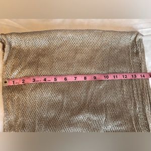 Silver Mesh Wrap with Fringe